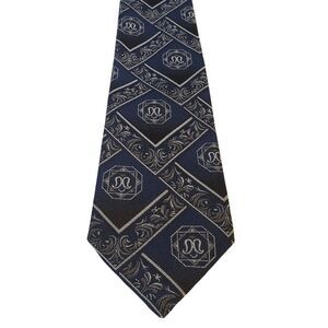 Vintage Towncraft Neck Tie Mens‎ Blue Gray Paisley Business Casual Church Office